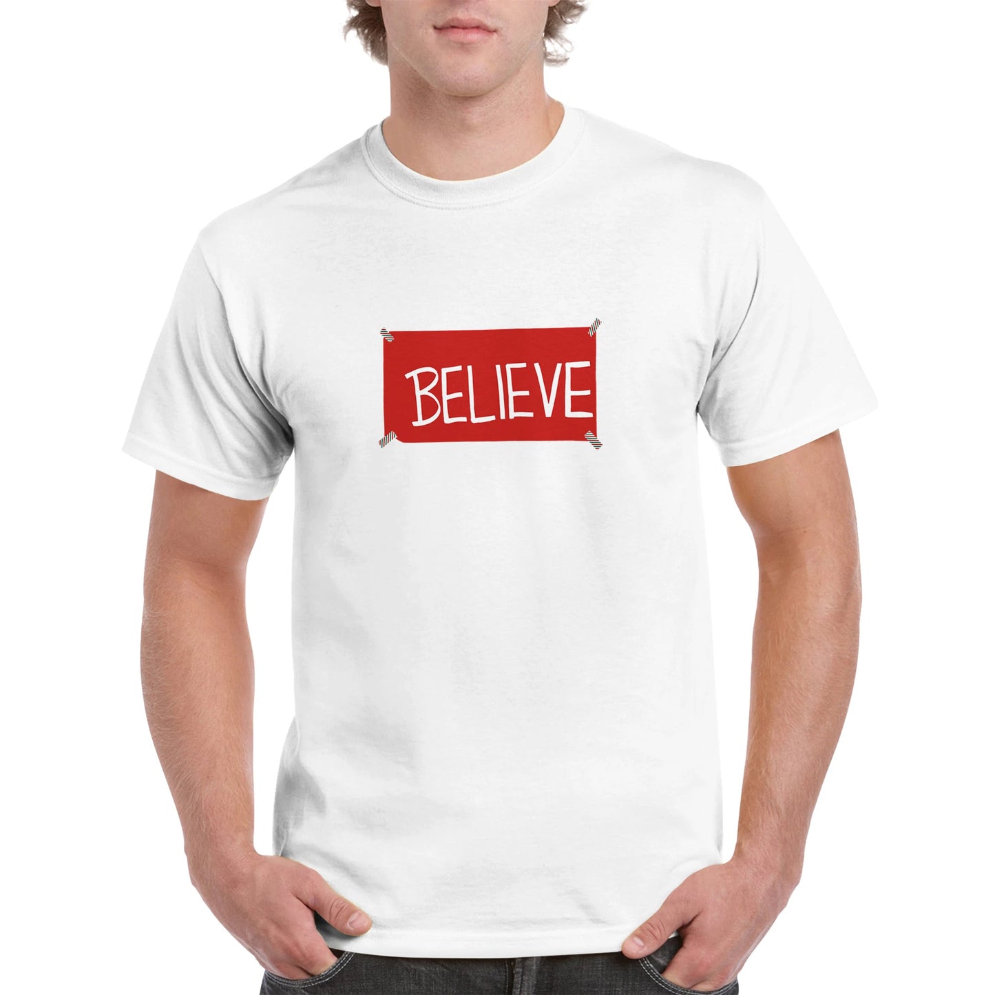 Christmas Believe T-Shirt Heavyweight Unisex Crewneck T-shirt